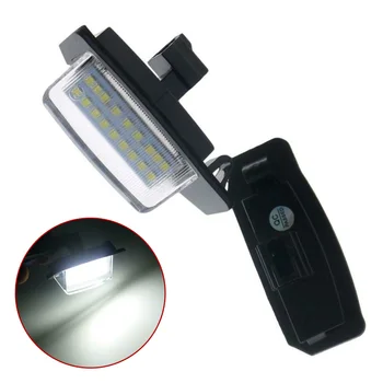 

2pcs LED Number License Plate Light Lamp ABS Black Accesorios Para Auto Car License Plate Lights Fit For Mitsubishi