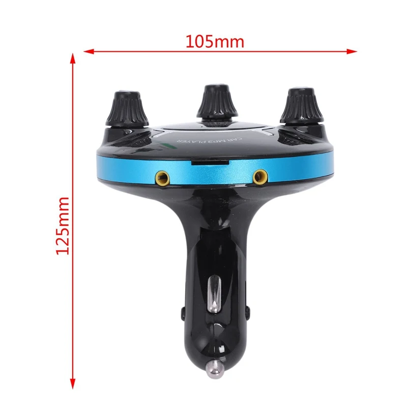 Автомобильный MP3-плеер Bt13 Bluetooth Handsfree Phone Dual Usb Bluetooth 4,0 автомобильное зарядное устройство Fm дисплей напряжения излучения