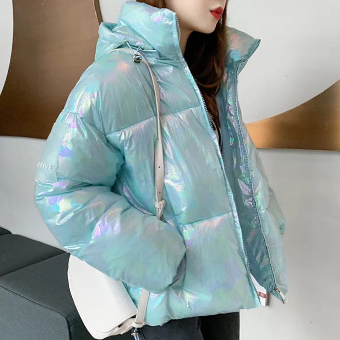 Colorfaith, новинка, Осень-зима, женский пуховик, пальто с карманами, стеганый, корейский стиль, однотонный пуховик, 96%, с капюшоном, JK106 - Цвет: Синий