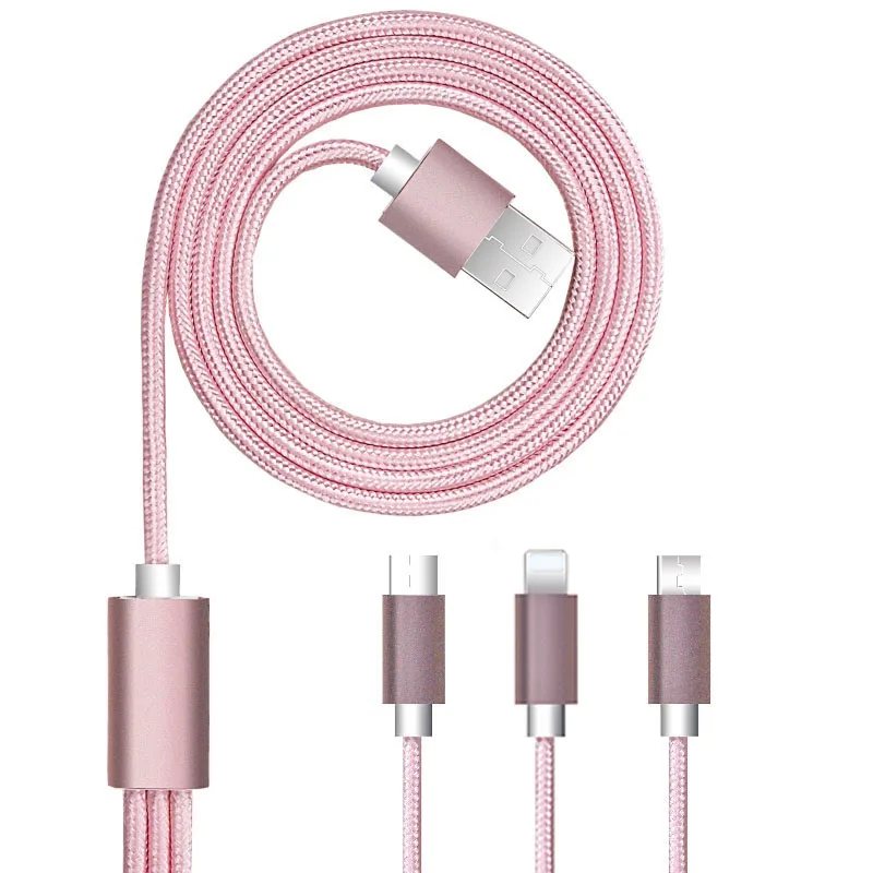 FDBRO USB кабель для передачи данных 3 в 1 кабель для быстрой зарядки usb кабель для зарядки кабель питания Micro type-c ISO аксессуары для наушников