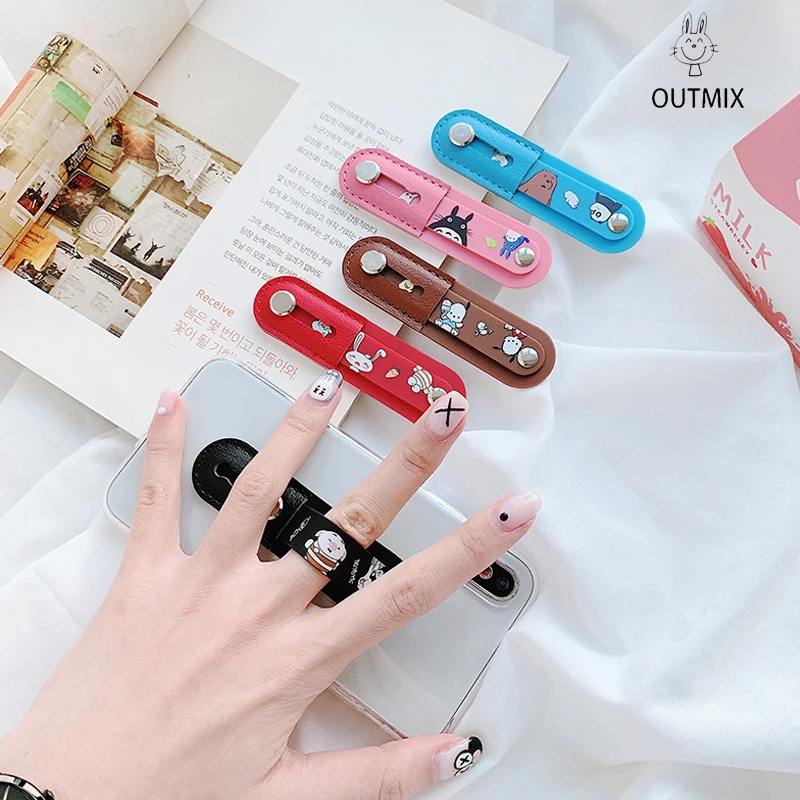 

push-pull telescopic support bracket IPHONE shell ring buckle holder cute desktop watching TV chase artifact HUAWEI back stick