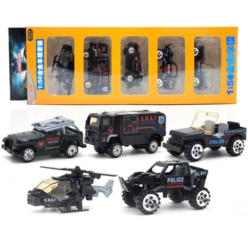 

1/50 Children's Toy Car Model Alloy Special Police Model Set Toy Car Alloy Pull Back Car Model Toy Vehicles for Kids Gift Toys