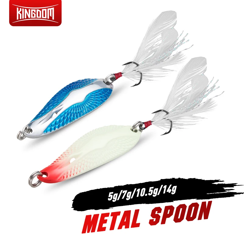 Kingdom Sinking Metal Fishing Lures Wobbler Spinner Spoon