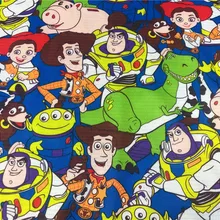 50X145 м мультяшная игрушка ковбой вязанная полиэфирная хлопковая ткань пэчворк Сделай Сам детская одежда материал шитье футболка простыни