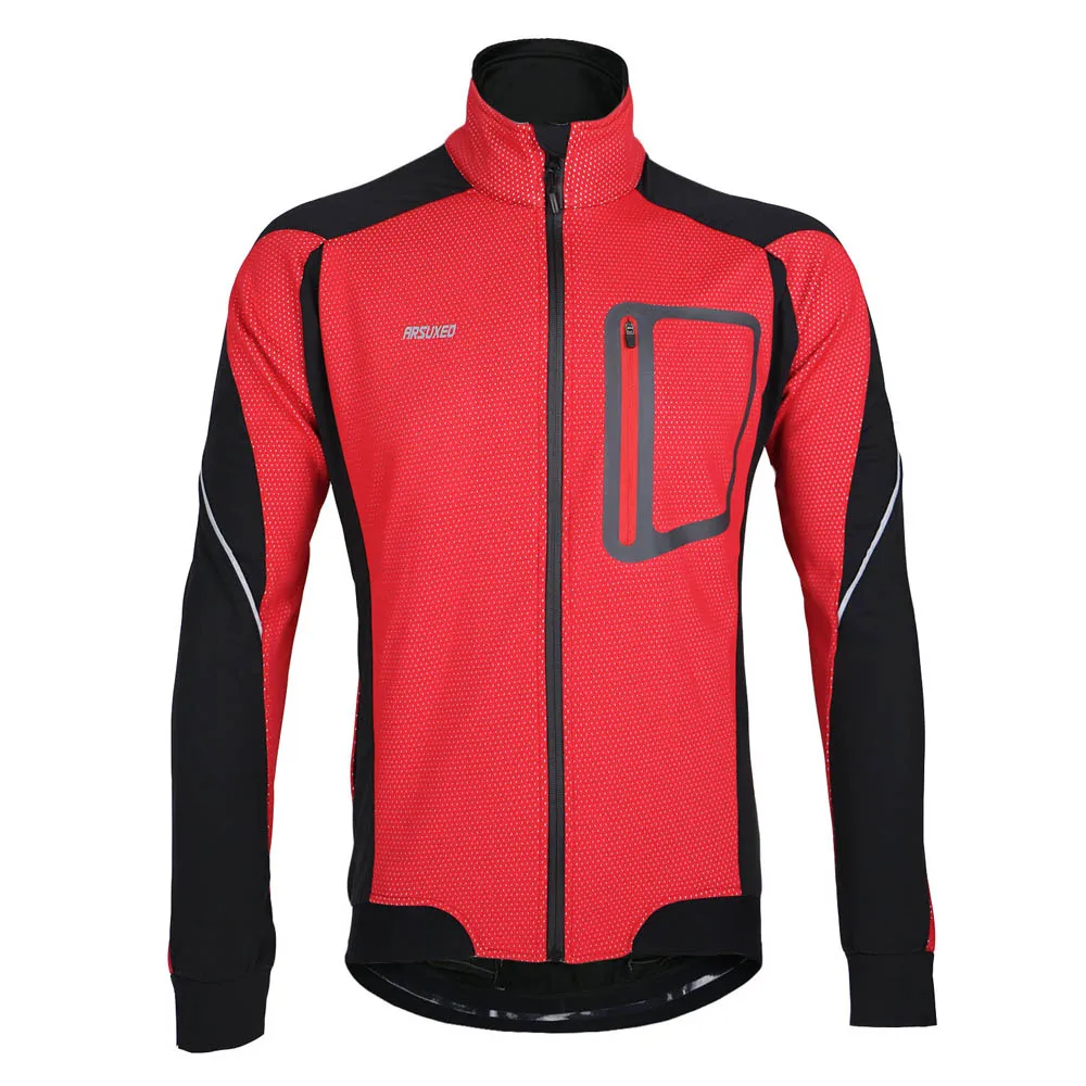 Зимняя зимняя теплая куртка для велоспорта с длинным рукавом arsuxветроветроветроветроветроветроветроветроветроветроветроветроветроветроветроветроветроветроветроветрозащитная дышащая спортивная куртка одежда для велоспорта MTB Джерси - Цвет: Красный