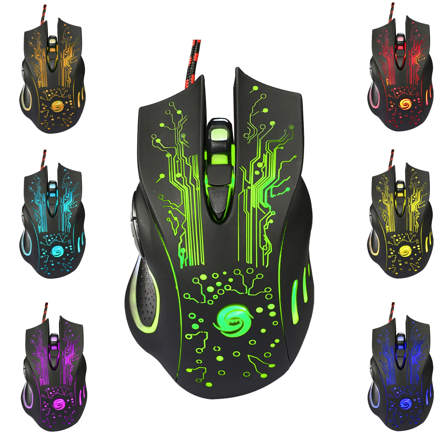 

2020 Silent Click USB Wired Gaming Mouse 6 Buttons 5500DPI Mute Optical Computer Accessories Desktop