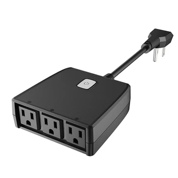 

Smart Outdoor Waterproof Socket American Standard Wifi Smart Socket Alexa Voice Control One in Three Out US Plug