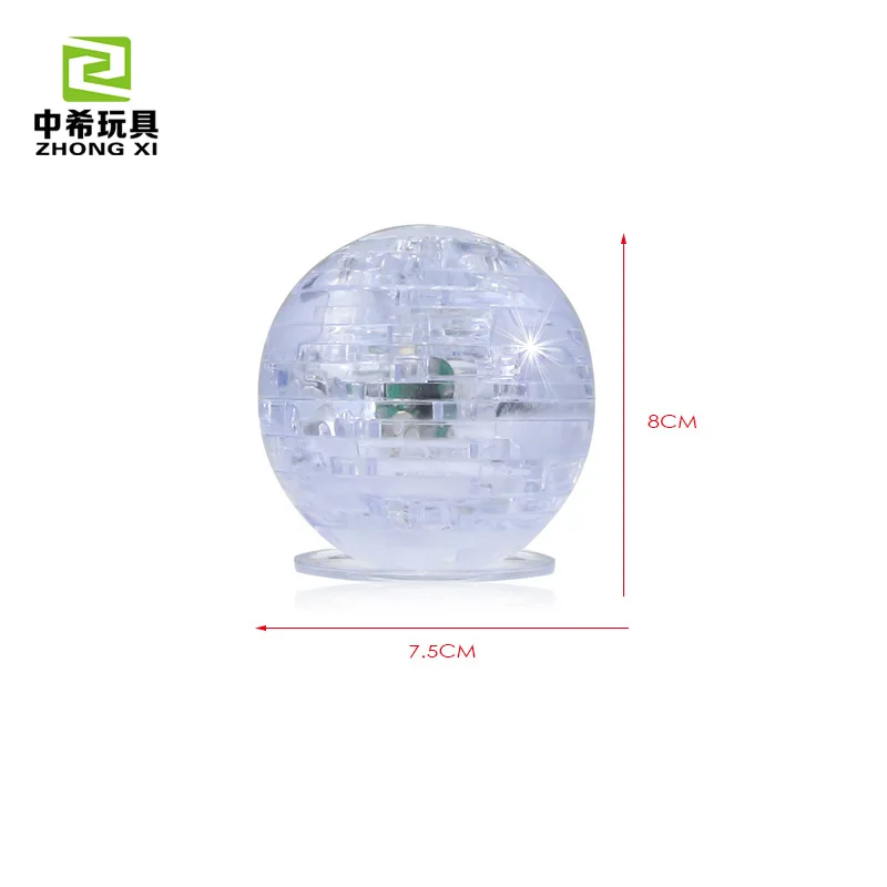 

Stereo Crystal Jigsaw Puzzle DIY Assembly Creative Plastic Building Blocks Children'S Educational Toy Flash Box Chest Earth