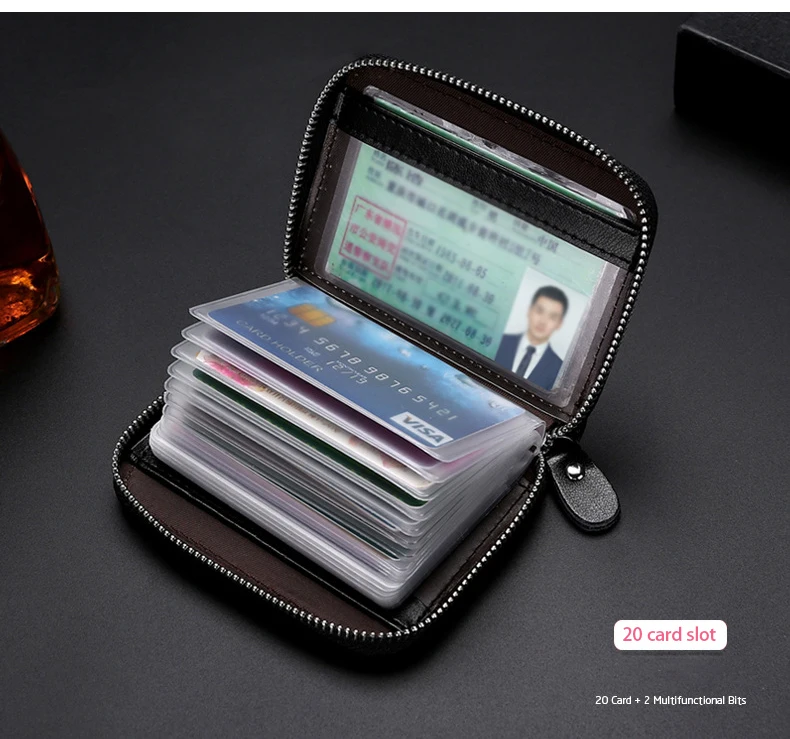 Брендовый RFID кожаный мужской держатель для карт на молнии от westкрик, Женский минималистичный кредитный держатель для карт, ретро кошельки для путешествий, 40 слотов для карт