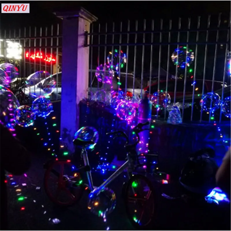 Рождественские подарки наружные светодиодные многоразовые светящийся воздушный шар прозрачные круглые декоративные пузырьки вечерние свадебные принадлежности 8z
