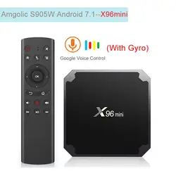 X96mini X96 Мини Android 7,1 Smart tv BOX Amlogic S905W четырехъядерный YouTube медиаплеер Поддержка 4K 30tps 2,4 ГГц WiFi телеприставка