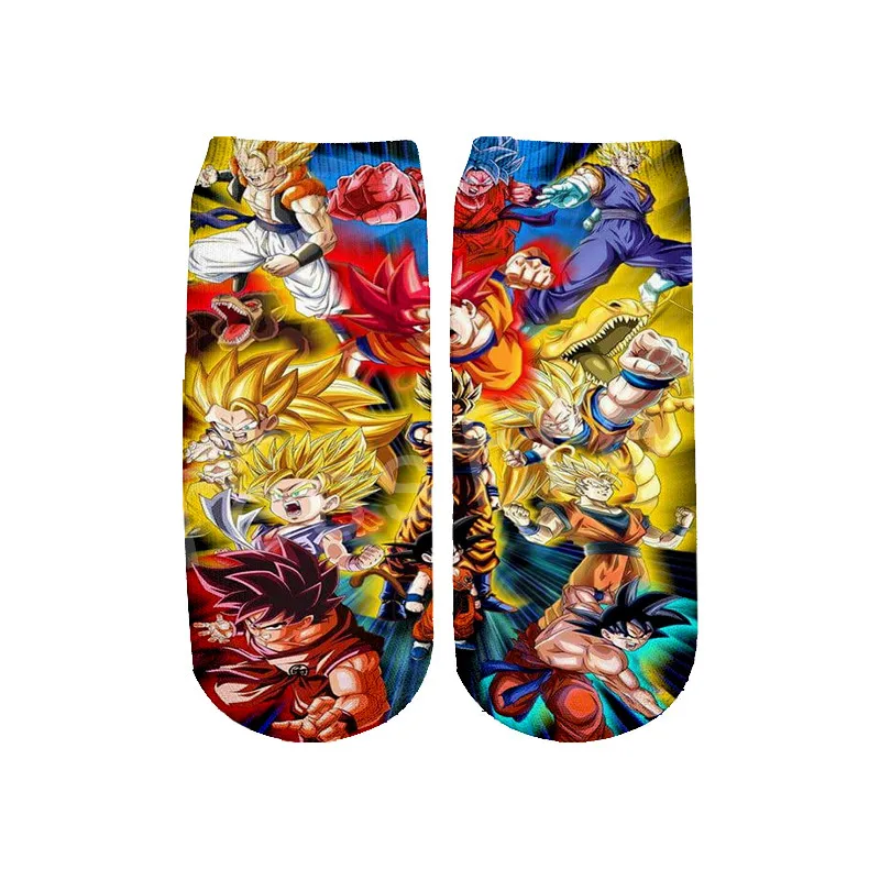 

Tessffel Drop shipping Anime Dragon Ball Super Saiyan 3DPrint Women/men/boy/girl Cartoon Harajuku New fashion Ankle socks Style3