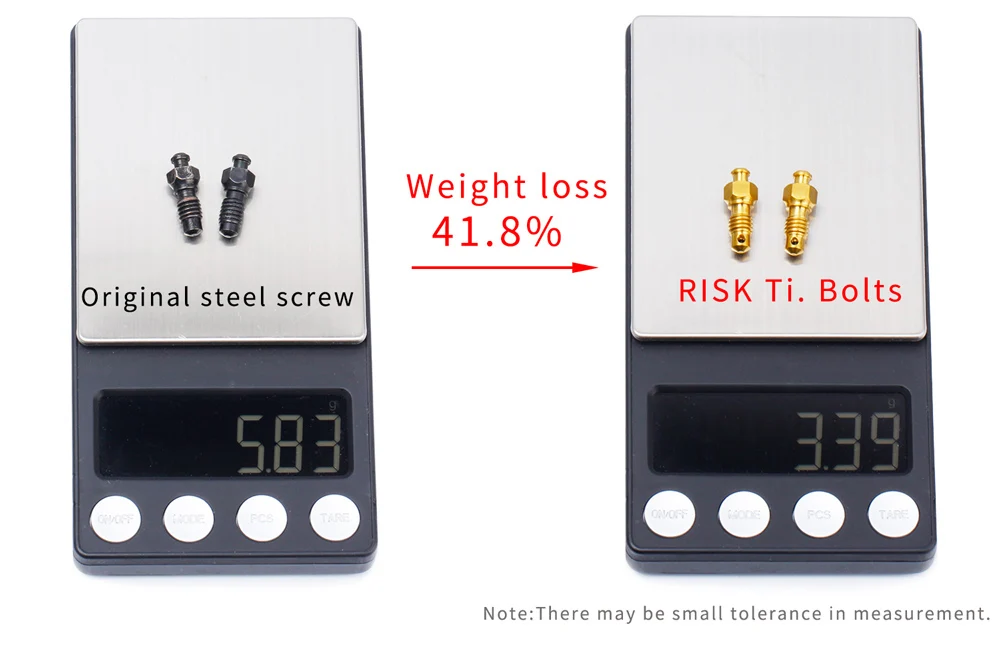 RISK titanium велосипедный масляный дисковый тормозной зажим сверхлегкий MTB дорожный велосипед болты суппорта для SHIMANO масляный диск все серии масляный трубчатый винт