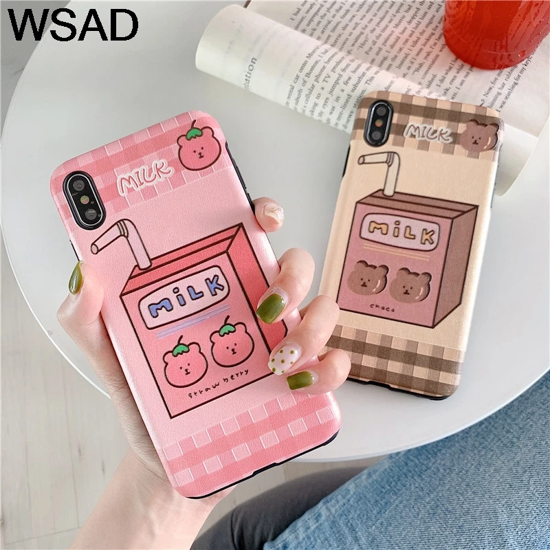 

Strawberry Milk Girl Phone Case for HuaWei P20 30 Nova 2S 3 4 Capa Cute Soft Silicone TPU Back Cover Mate 20 Pro Honor 10 Coque