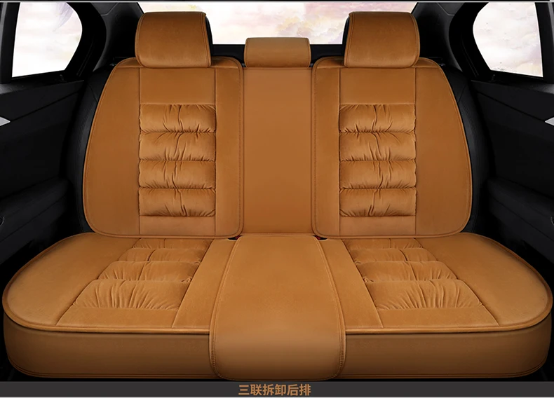 Чехол для сиденья автомобиля зимняя плюшевая подушка из искусственного материала для Volkswagen PASSAT b5, b6, b7, b8 Tiguan Polo Gran Lavida CROSS Lamando