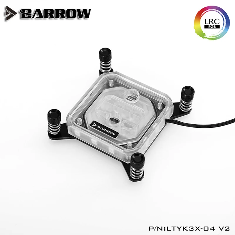 Блок водяного охлаждения Barrow для Intel Lga2011 X99/X299 CPU LRC RGB v2 акриловый блок