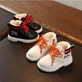 

Winter Autumn Children Boots Waterproof Baby Fashion Sneaker Kids Snow Boots Boys Girls Martin boots Fur Casual Shoes