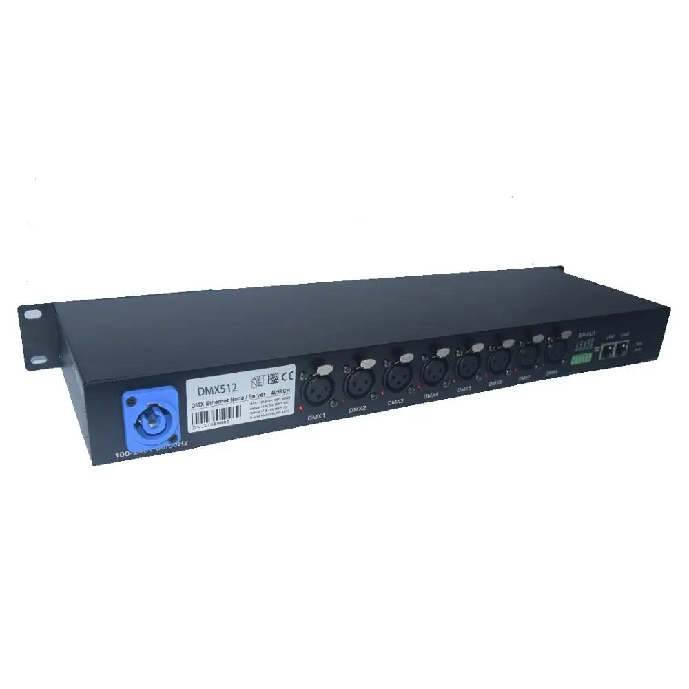 DMX512 Artnet контроллер 8 выходов 8Univers 4096 каналов Поддержка MA