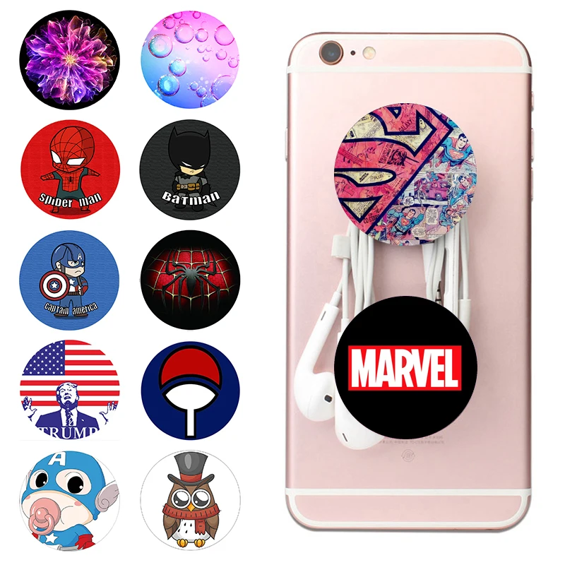 

Marvel Popsoket Lazy Finger Ring Pipsocket попсокет Round Phone Holder Flexible Pocket Socket Expanding Grip Popsocet