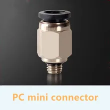 

5pcs/lot Pneumatic Trachea Quick Plug Mini Connector Threaded Straight-through Connector PC PC4/6mm-M3/M5/1 Pneumatic Element