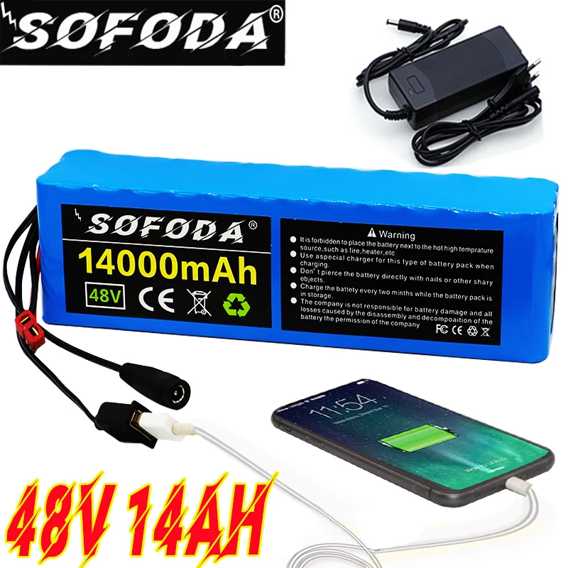 48v 14Ah 1000 Вт комплект литий ионный батарей для 54 6 v E велосипед электрический скутер