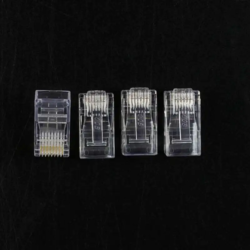 150 шт RJ45 8P8C сетевой кабель CAT5E Cat6 разъем обжимной разъем прозрачный