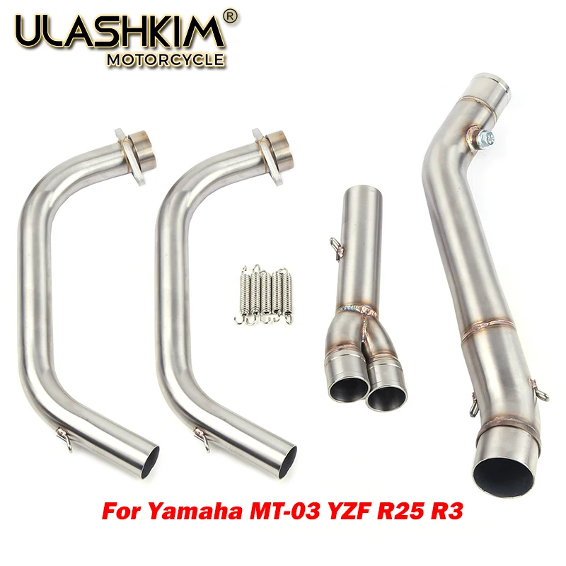 Мотоцикл средняя труба C600 Z250 Z250SL R25 R3 Z750 Z800 ZX6R ZX10R R15 CB1000R KTM200 CSXR1000 MT07 09 Q - Цвет: MT03 MT03 YZF R3 R25