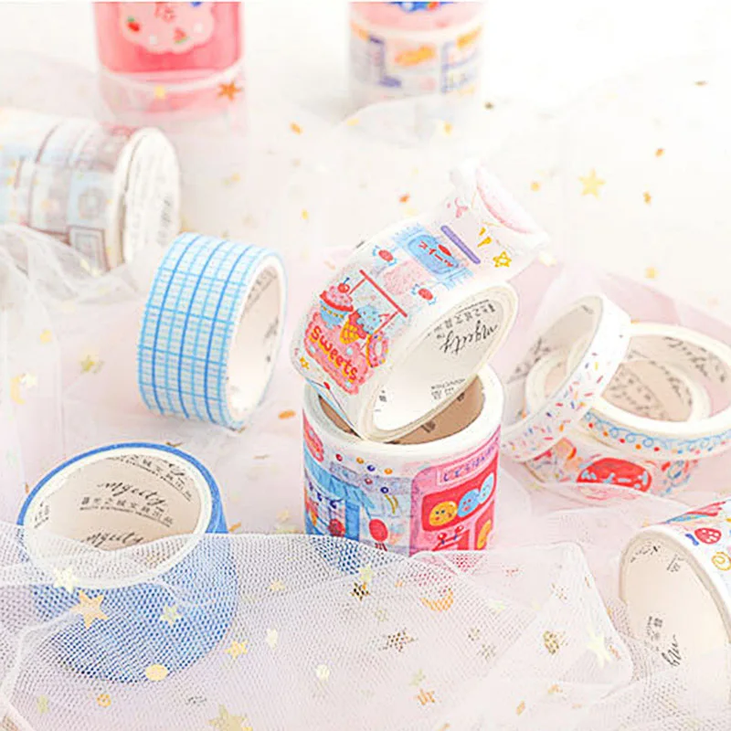 8 шт./компл. Kawaii молочный напиток лента Washi милой фруктовой изоляционная лента цветок Decoractive лента для наклейки для дневника Скрапбукинг поставки