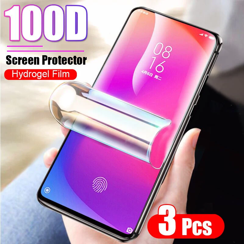 3 1 шт 100D полное покрытие Гидрогелевая пленка для Xiaomi 9T про 8 Лайт 9 SE cc9 Защита
