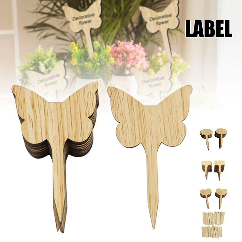 Wood Plant Labels for Garden Plants Identification with Various Shaped Cute-Type Flowers Vegetables Markers | Дом и - Цена: 177,81 - 661,19 руб.