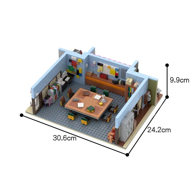 MOC City Series Building Blocks Educational Toy Grinda Community Hospital House Kid's Gift Simple Decoration Cities Houses Model