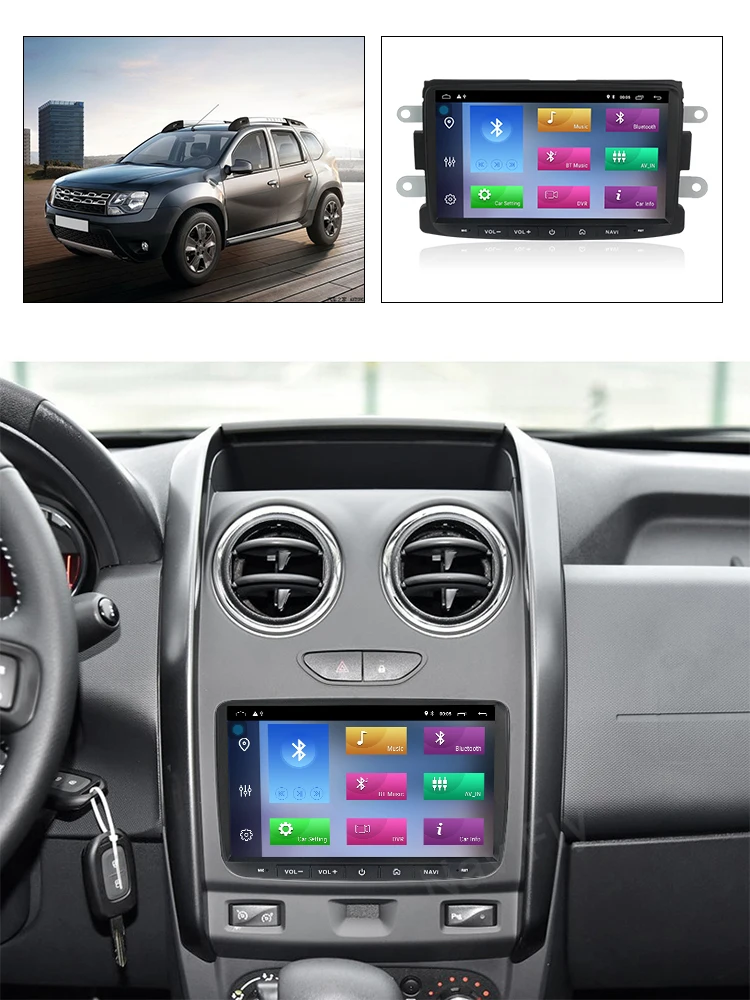 Navifly 2G+ 32G DSP авто gps навигация Android 9 Автомагнитола стерео для Dacia/Duster/Sandero с wifi BT RDS 7708IC 1080P HD