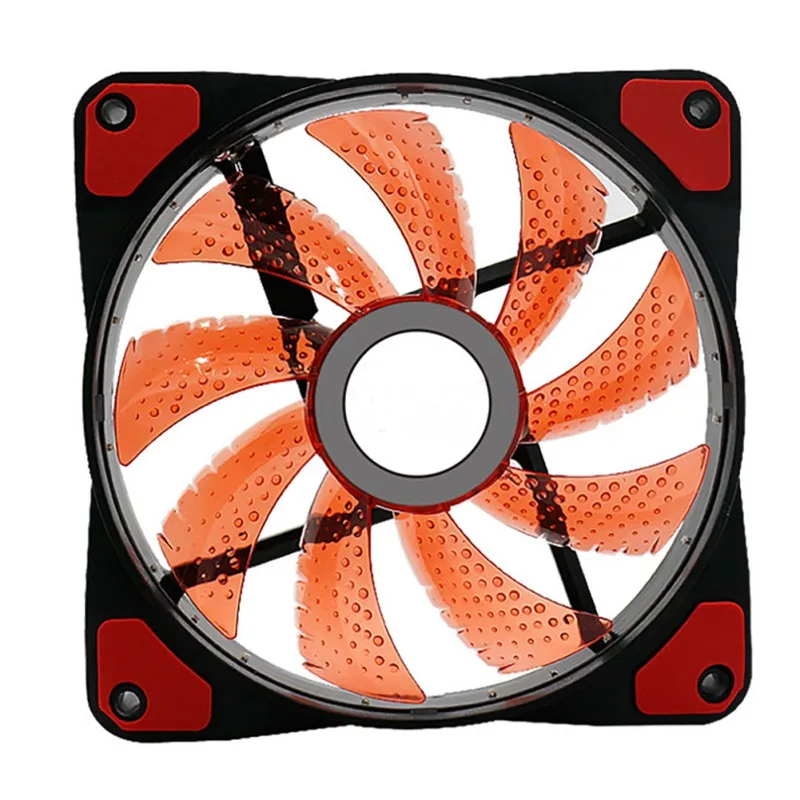 

120mm CPU Radiator Cooler Fan Pure Copper + Aluminum Heat Sink With 15 Cool LED Lights For AMD Intel CPU
