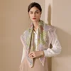 Summer Luxury Brand Silk Scarf Square Women Shawls And Wraps Fashion Office Small Hair Neck Hijabs Foulard Scarves 90*90cm 1