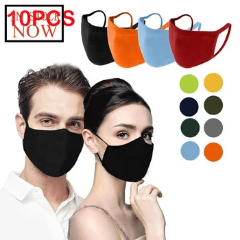 

Adult Solid Color Washable Sand Exhaust Sunscreen Double Layer Cycling 10pc Mascarilla Reutilizable Mascherine Lavabili Masque