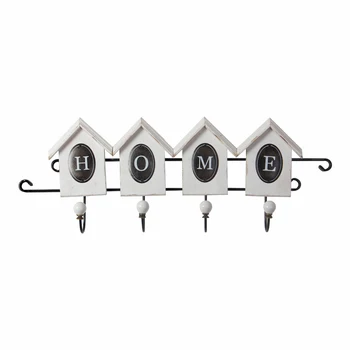 

Nordic fashion key hooks rack wall hanging coat hook wooden wrought iron porch personality Home type decorative hook mx11251154