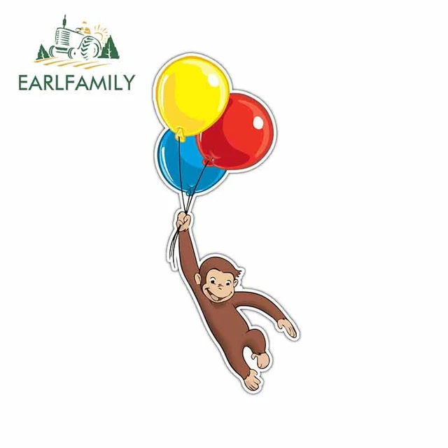 Classic Curious George With Balloons