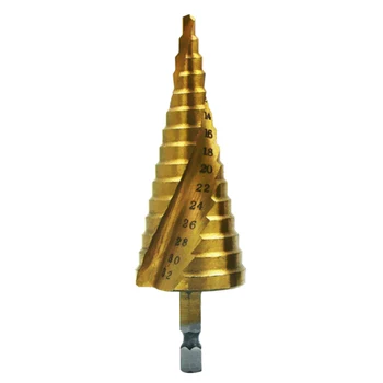 

HSS Spiral Grooved Step Cone Drill Bit Hole Cut High-speed Steel
