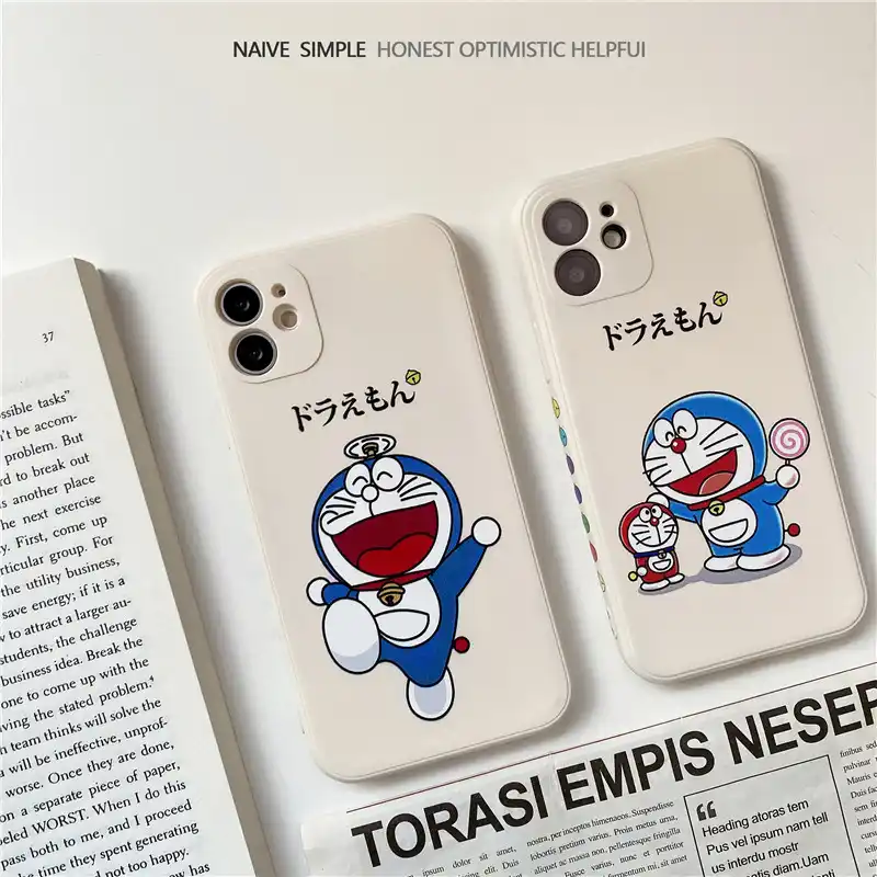 かわいいドラえもんiphone 11プロマックスse 7 8 X Xs Xrプラス液体シリコン快適なタッチフル落下保護ケース Phone Case Covers Aliexpress