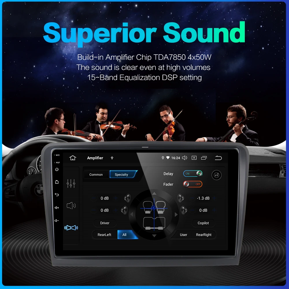 Top Car 1 Din Android 9.0 Radio for Skoda Superb 2008 2009 2010 2011 2012 2013 2014 GPS HDMI 10.2" Multi Touch Screen 4