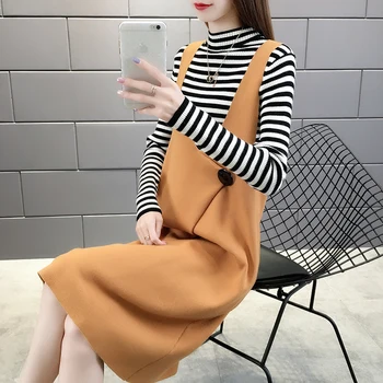 

2020 Jumper Women Sweaters And Sweater Women 9464 Real Shooting Autumn And Winter New Two Piece Sweater With Large Buttons 70