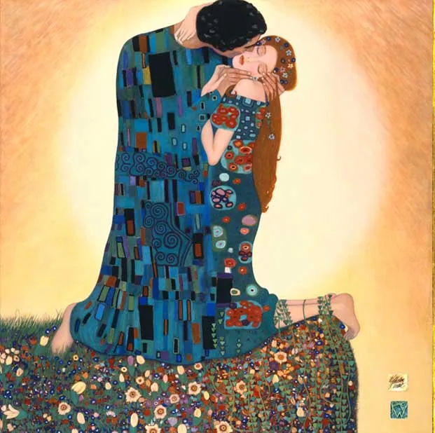Картины климта объятия