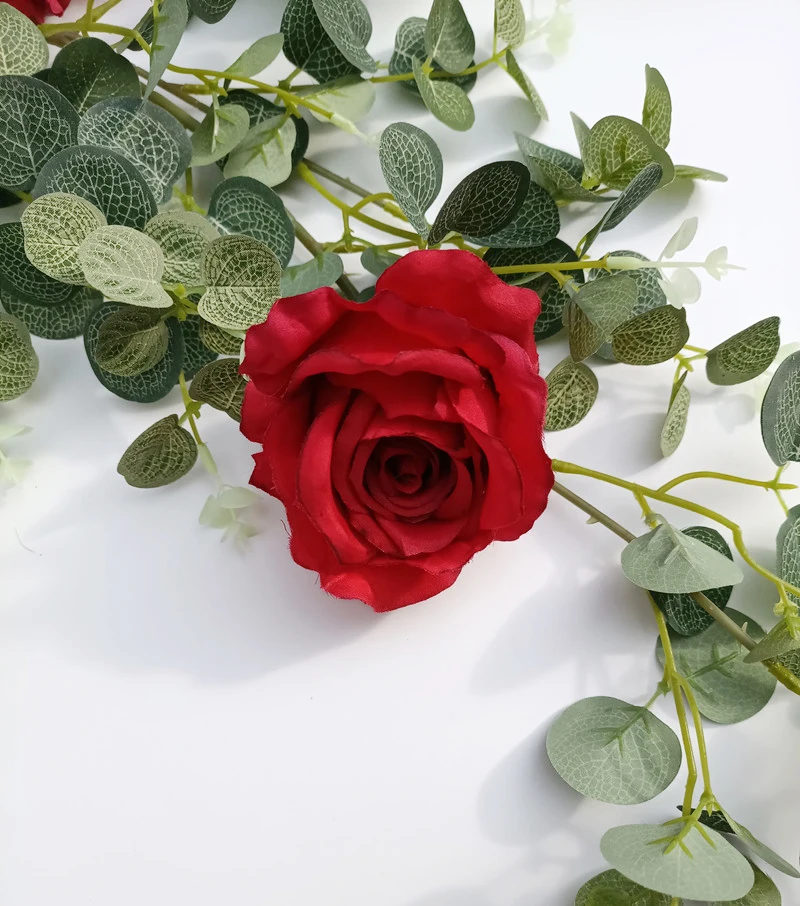 JAROWN Artificial Eucalyptus Flower Vine Rose Peony Wisteria Greenery Rattan Fake Flowers DIY Wreath Wedding Table Decoration Home Garden Flower Wall Decor Plants (40)