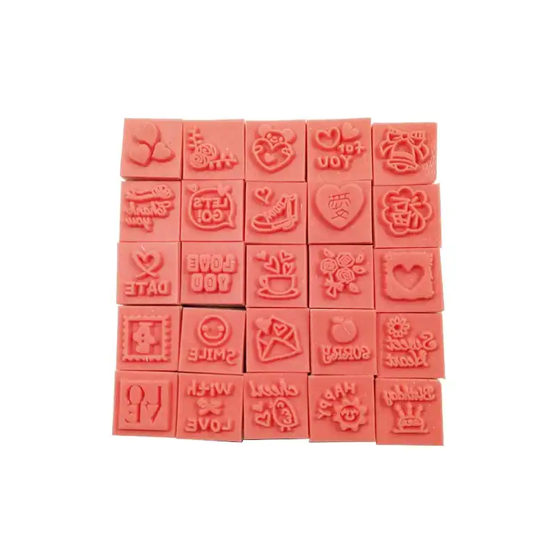 25 шт./компл. милый дневник Pattern штамп Деревянный штамп милый инструмент «сделай сам»; подарки для детей