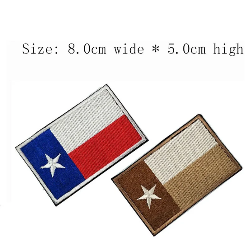Бесплатная доставка Техасская нашивка с вышивкой 8 см крючок и петля для левой