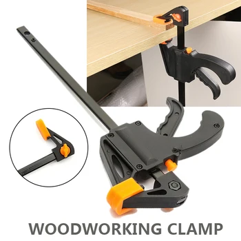 

103mm/4 Inch Jaws Ratchet Trigger G Speed Clamp Woodwork Joinery DIY Tool Quick Ratchet Release Speed Squeeze Work Bar Clamp