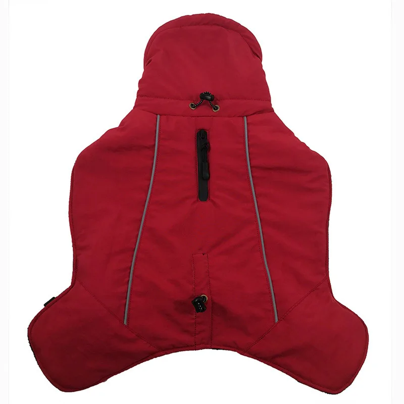 Водонепроницаемый курта для собак Светоотражающая одежда для домашних животных для маленькой большой собаки Костюм для бульдога Чихуахуа Одежда для домашнего питомца дождевая одежда - Цвет: Красный