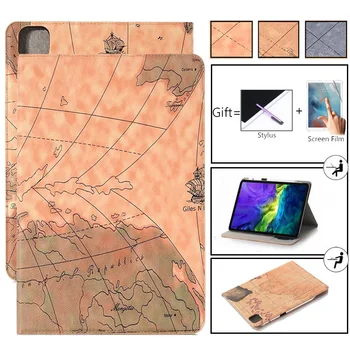 

Case for iPad Pro 11 2018 Magnetic Map Pattern Protective Case Smart Cover Auto Sleep/Wake for iPad Pro 11' 2nd 2020 Tablet Case