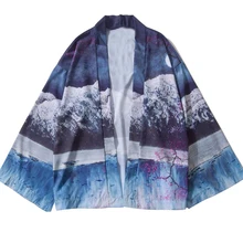 Самурайский кран японское кимоно Haori мужской женский кардиган китайский дракон Традиционная японская одежда азиатская одежда рубашка 2