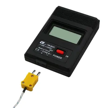 

TM-902C (-50C to 1300C) Temperature Meter TM902C Digital K Type Thermometer Sensor + Thermocouple Probe Detector